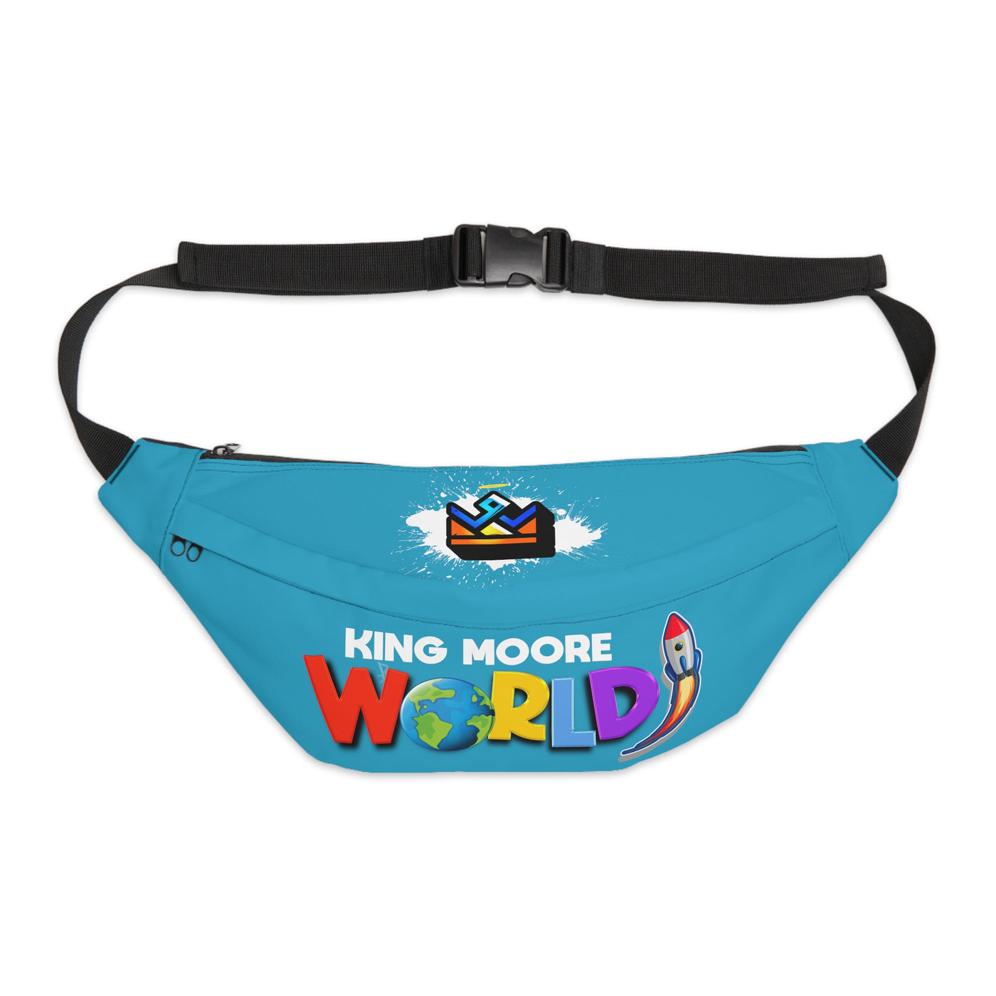 King Moore World Large Fanny Pack (Turquoise)