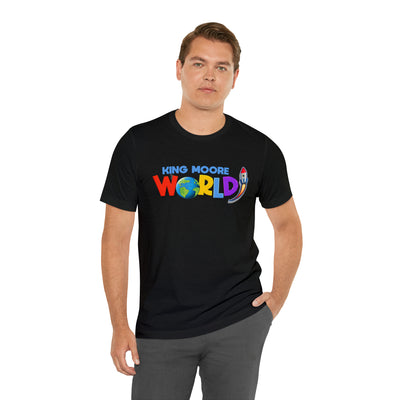 King Moore World Adult Unisex Tee (12Colors) - Blue Name