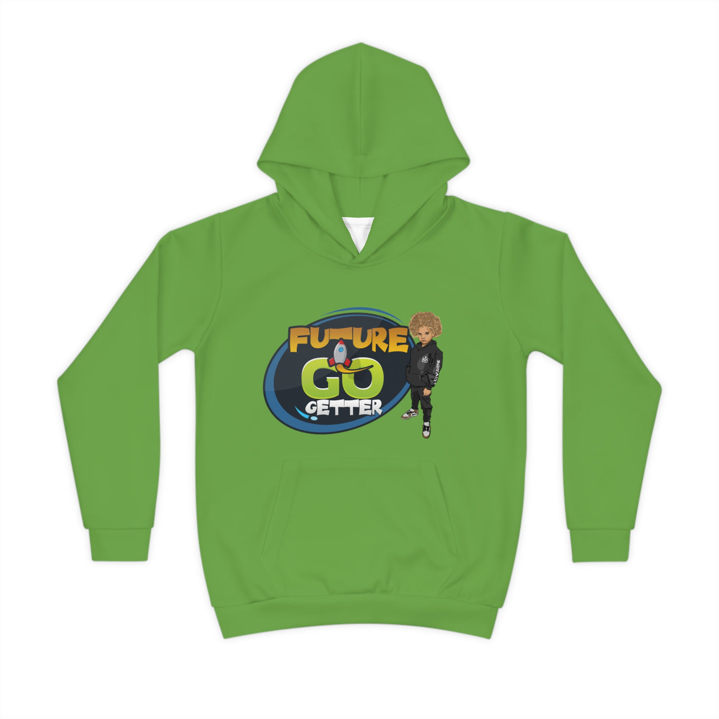 Future Go Getter Kids Hoodie (Green) Sublimation