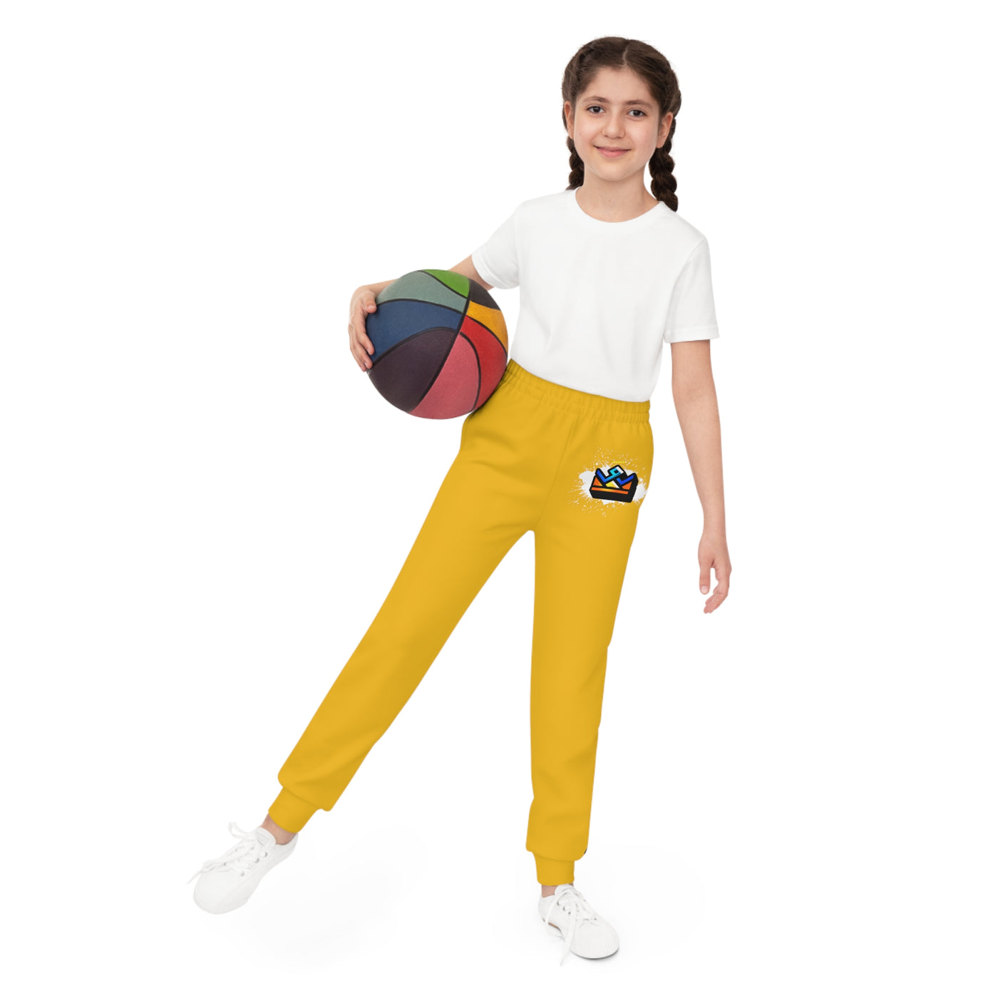 Colorful Crown Kids Joggers (Yellow)