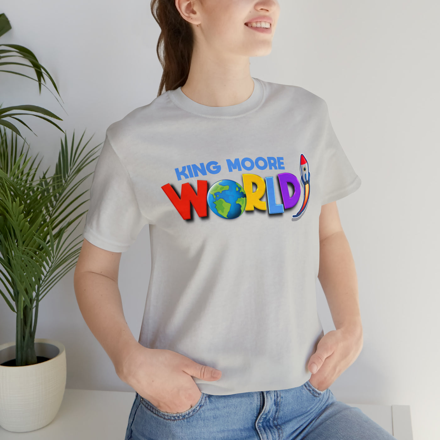 King Moore World Adult Unisex Tee (12Colors) - Blue Name