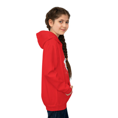 Colorful Crown Kids Hoodie (Red) Sublimation