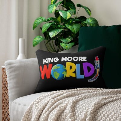 King Moore World Lumbar Pillow (Black)