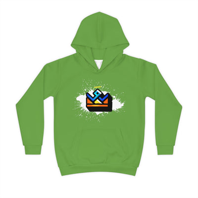 Colorful Crown Kids Hoodie (Green)  Sublimation