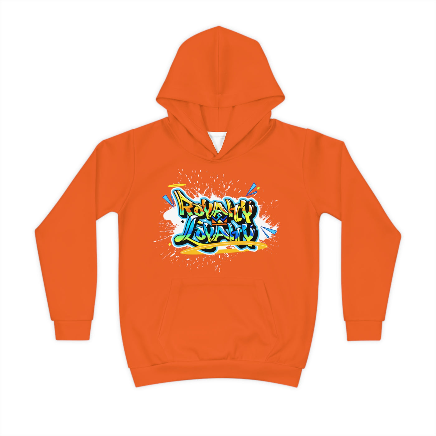 Royalty & Loyalty Kids Hoodie (Orange) Sublimation