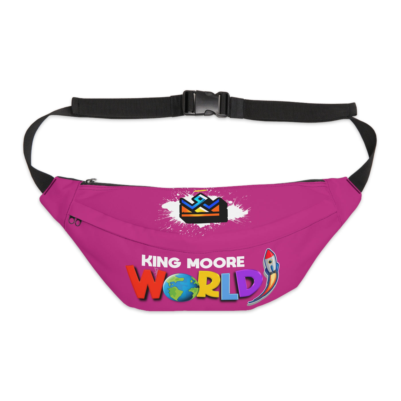 King Moore World Large Fanny Pack (Pink)