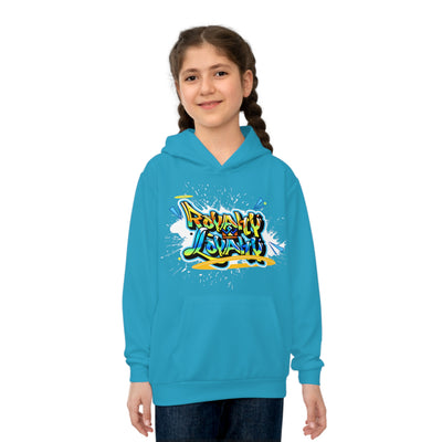 Royalty & Loyalty Kids Hoodie (Turquoise) Sublimation