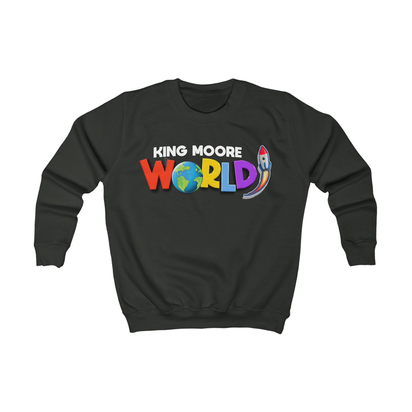 King Moore World Kids Sweatshirt  Blue Name (7Colors)