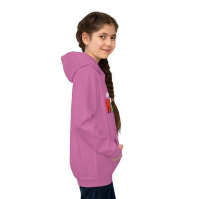 King Moore World Kids Hoodie (Light Pink) Sublimation