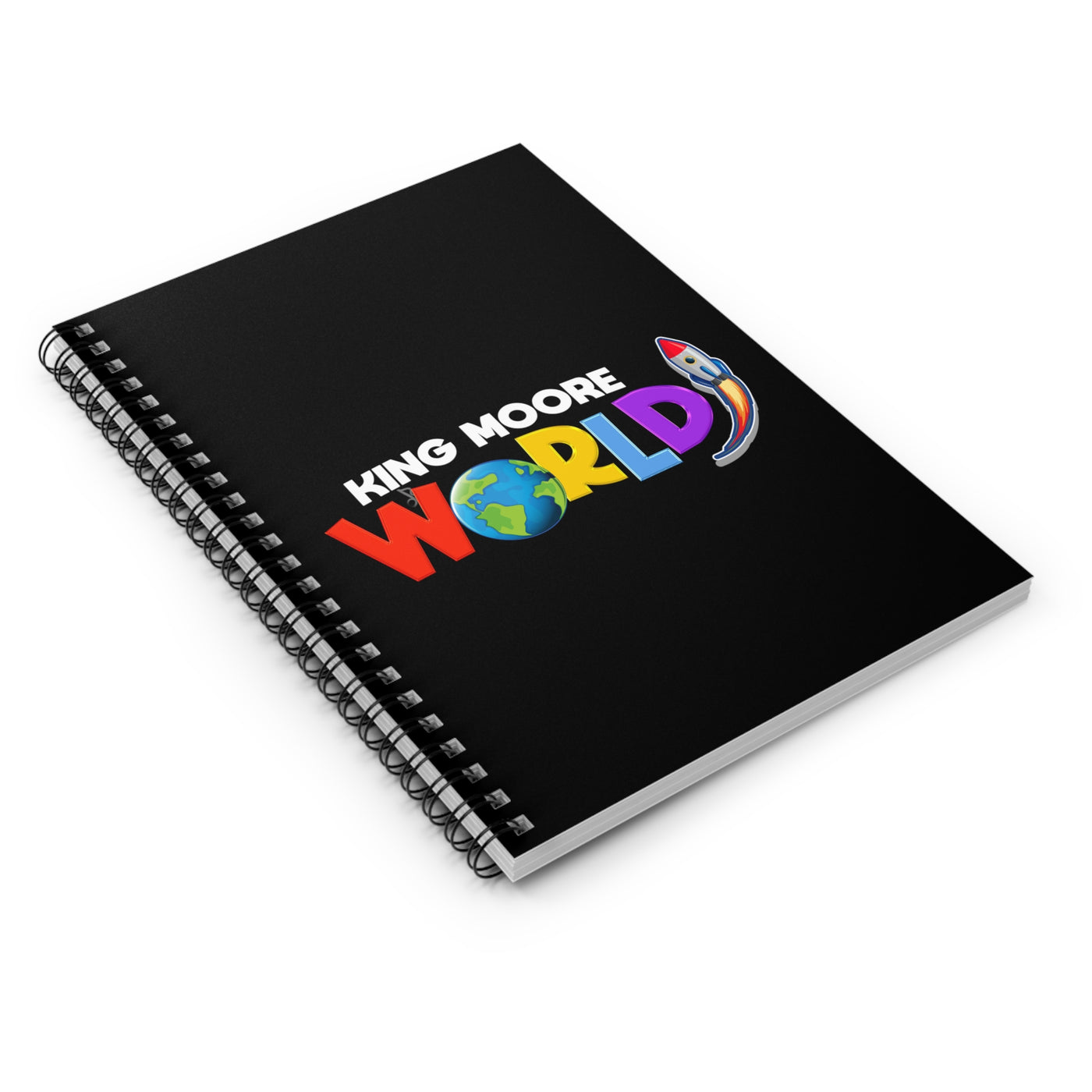 King Moore World Spiral Notebook (Black)
