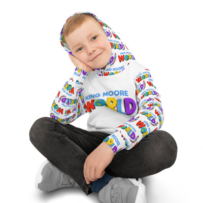 King Moore World Kids Hoodie (White) Sublimation
