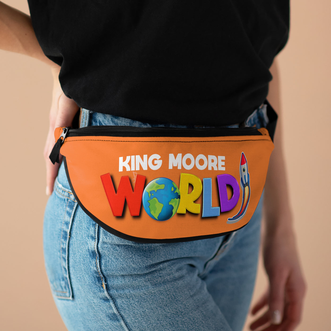 Small King Moore World Fanny Pack (Orange)