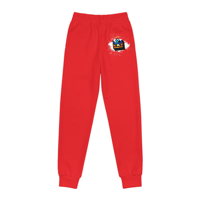 Colorful Crown Kids Joggers (Red)