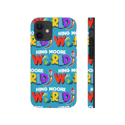 King Moore World iPhone Case (Turquoise)