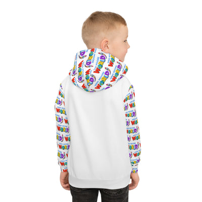 King Moore World Kids Hoodie (White) Sublimation