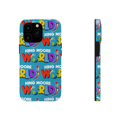 King Moore World iPhone Case (Turquoise)