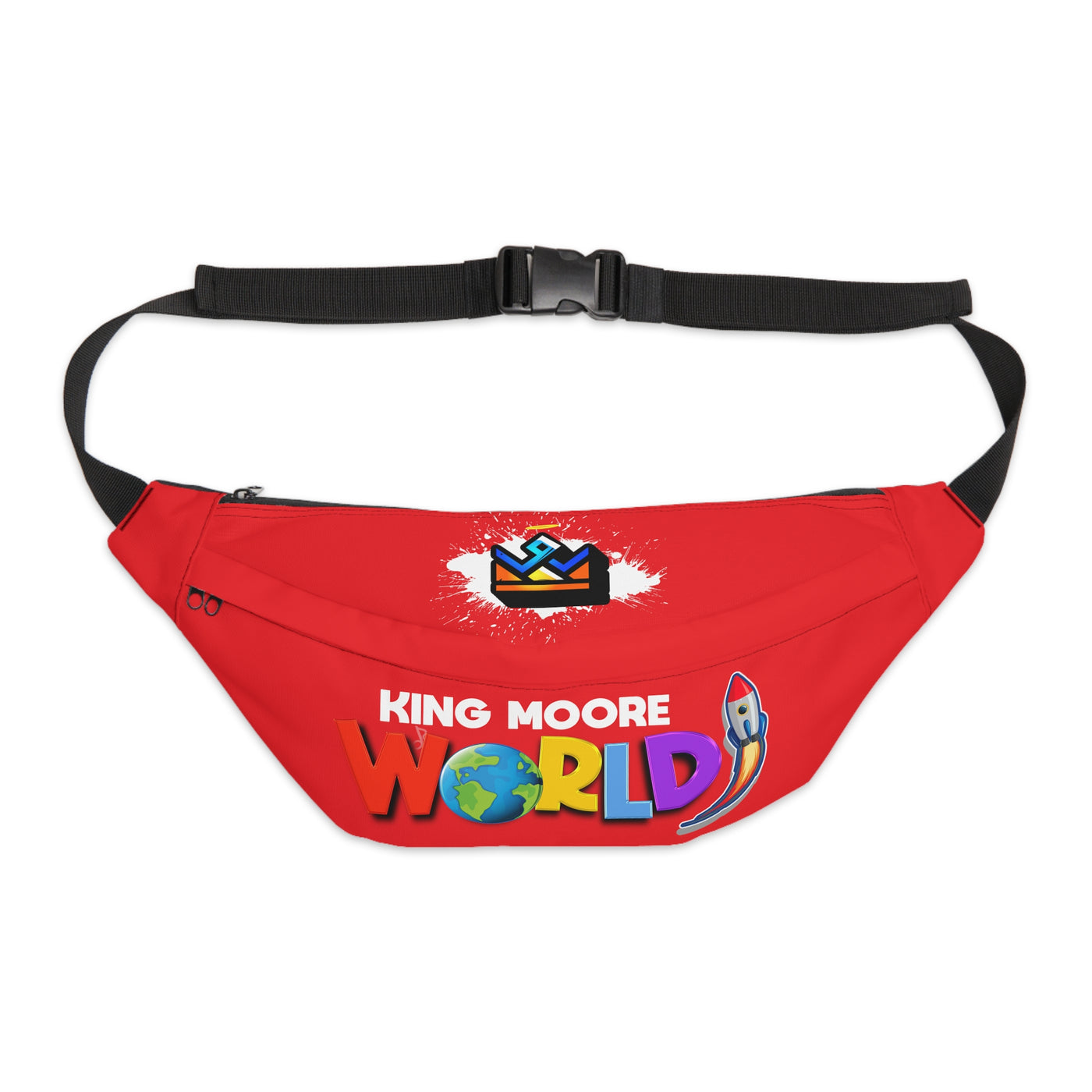 King Moore World Large Fanny Pack (Red)