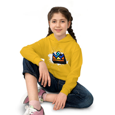 Colorful Crown Kids Hoodie (Yellow) Sublimation