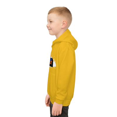 Colorful Crown Kids Hoodie (Yellow) Sublimation