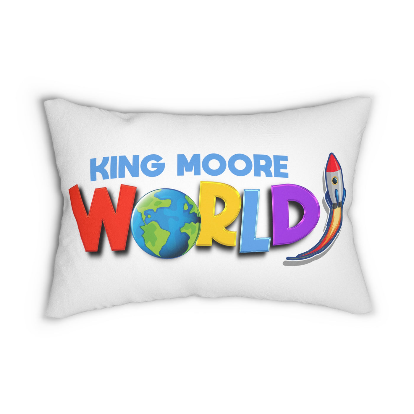 King Moore World Lumbar Pillow (White)