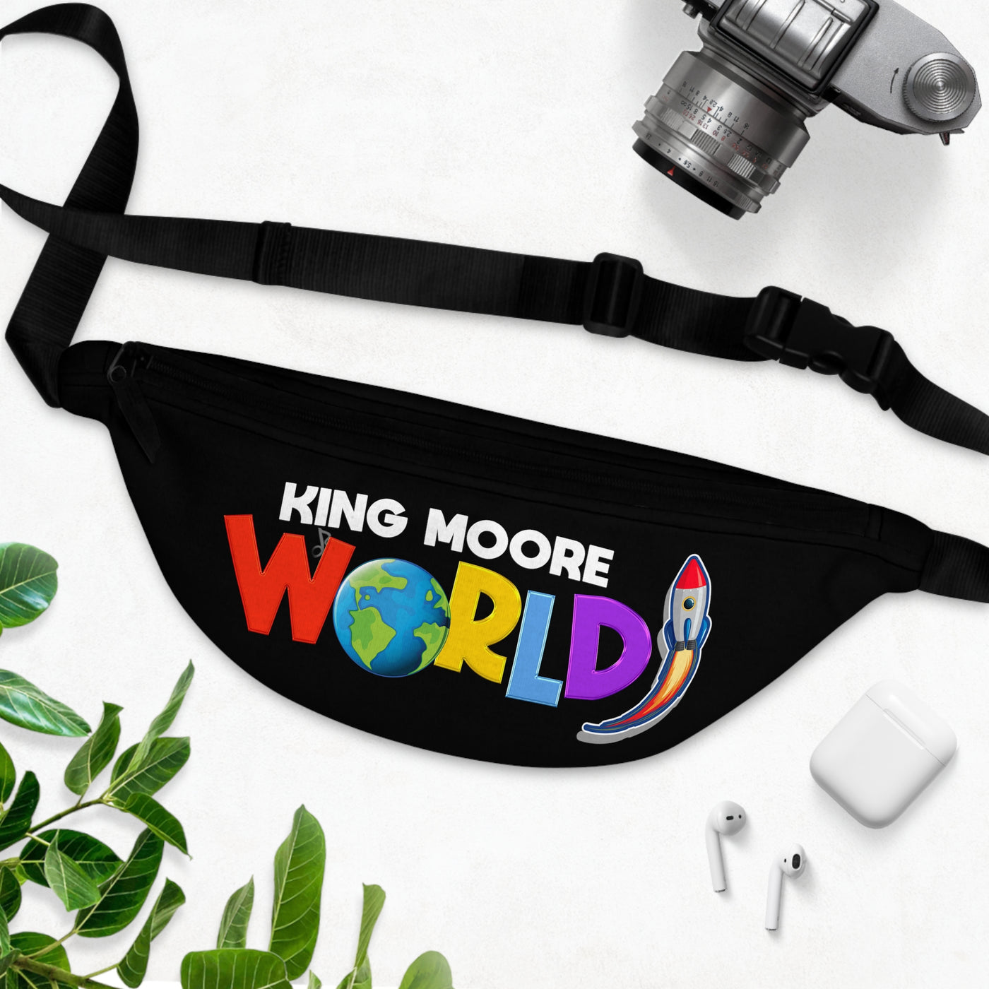 Small King Moore World Fanny Pack (Black)