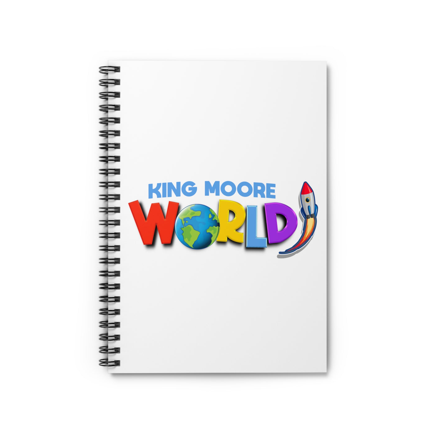 King Moore World Spiral Notebook (White)