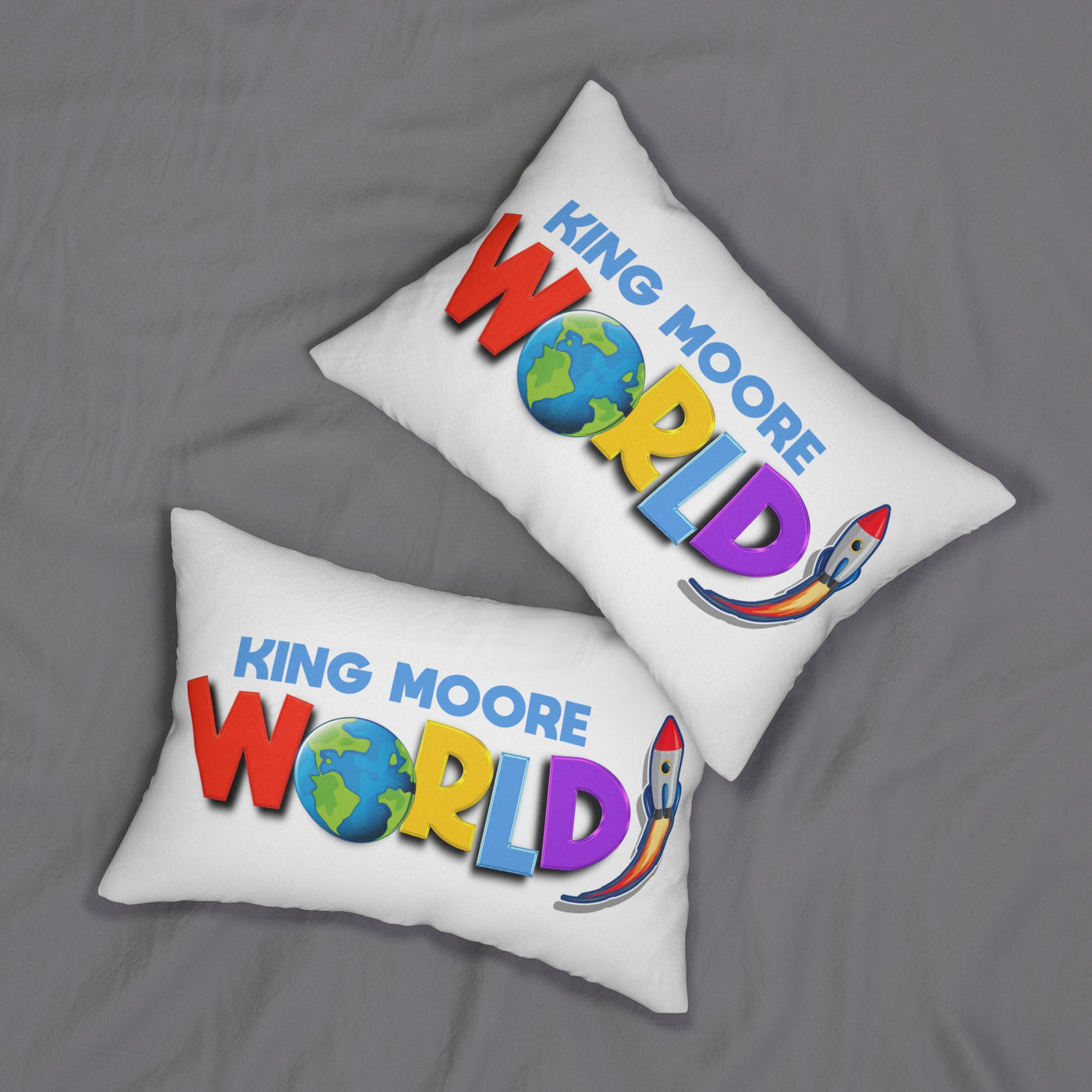 King Moore World Lumbar Pillow (White)