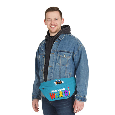 King Moore World Large Fanny Pack (Turquoise)